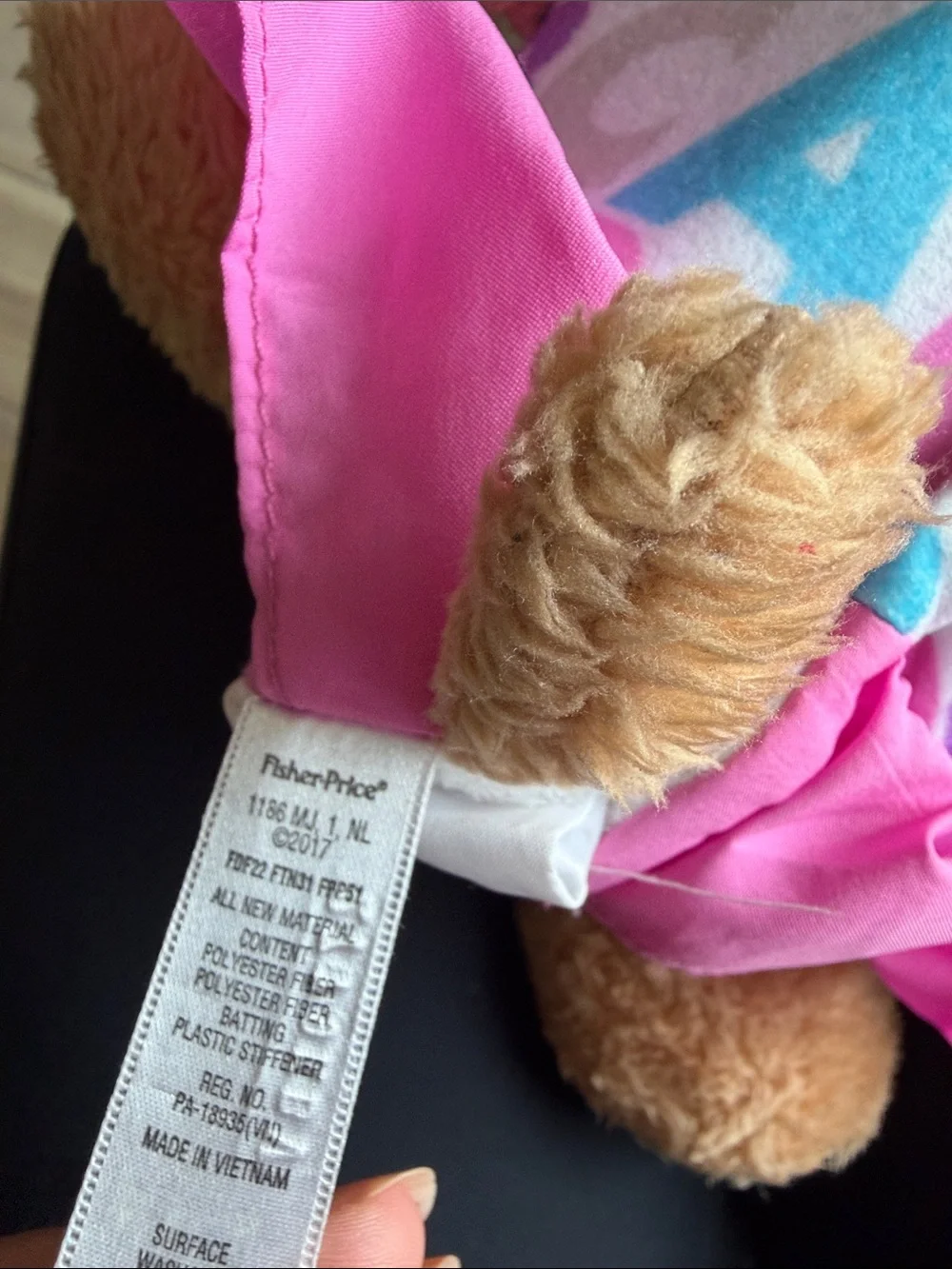 Fisher-Price Interactive Pink Plush Puppy with Music and Hand Buttons